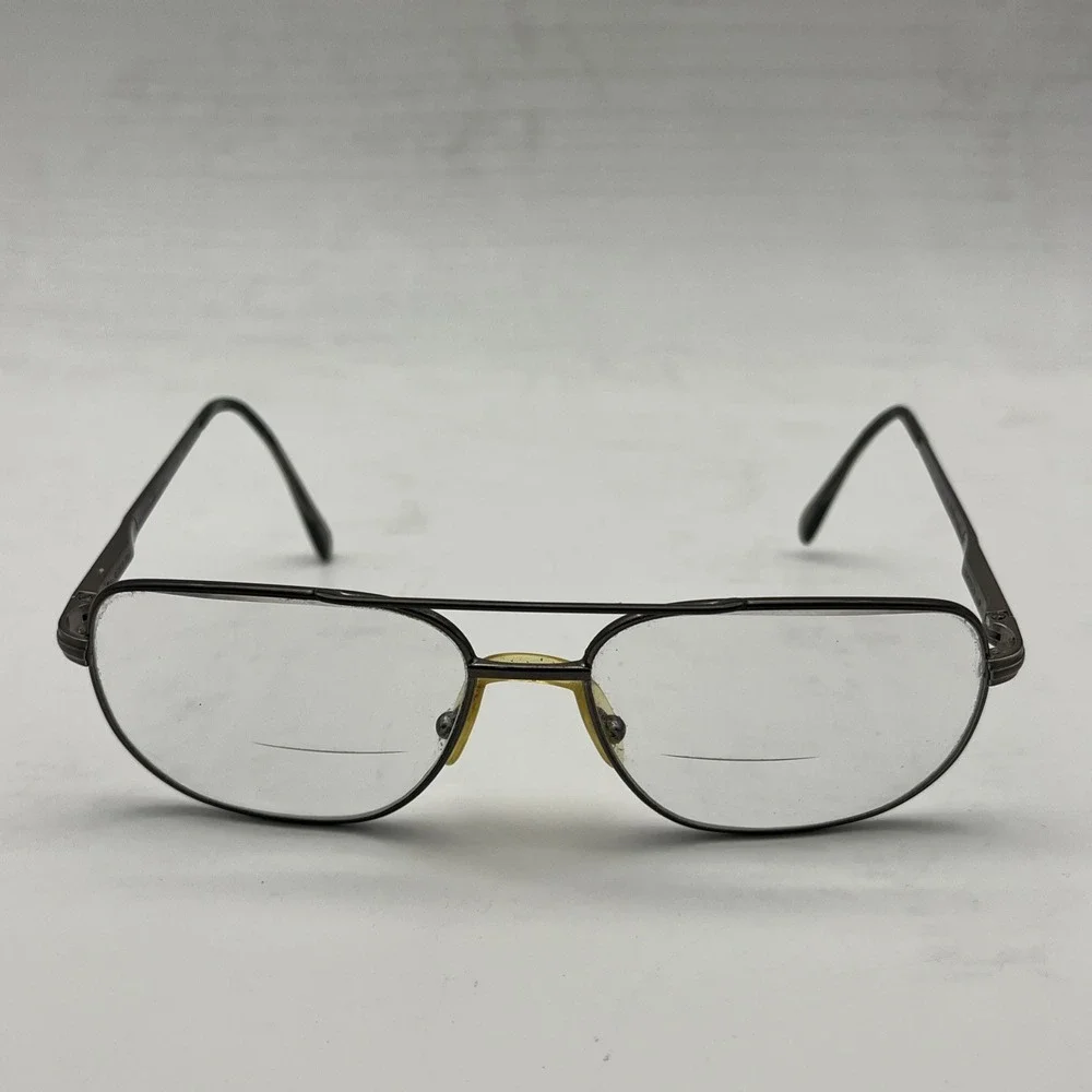 Safilo Elasta 7126 2HH Gunmetal Aviator Eyeglasses Frame 60-17-3-1